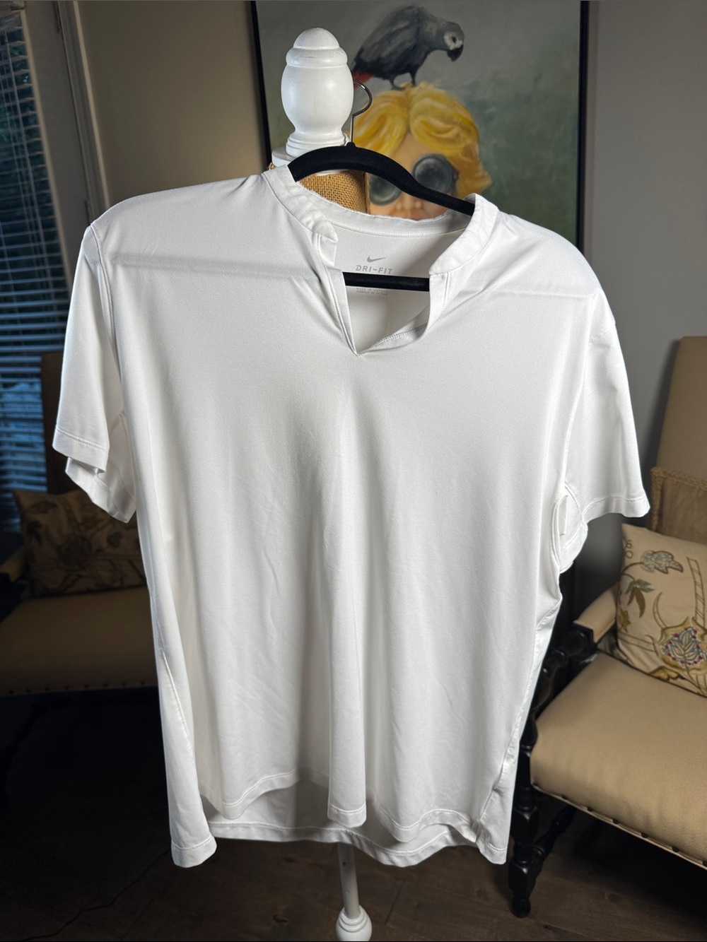 Nike White Short-Sleeve Dri-FIT Performance Tee